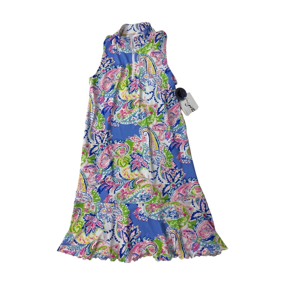 X by Gottex Sleeveless Golf Tennis Dress Paisley‎ Multicolor Quarter Zip Small